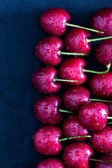 Fresh red cherries