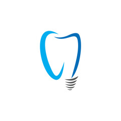 dental implant logo , dentist care logo