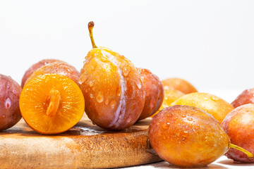 Fresh juicy prunes