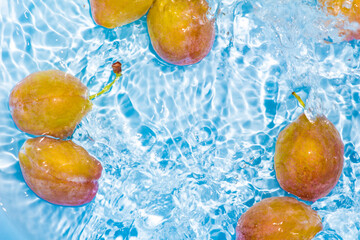 Fresh juicy prunes
