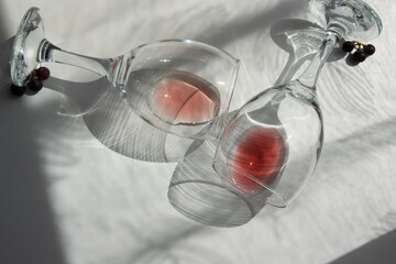 Abstract wine glasses, art glassware