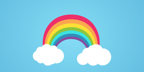 Rainbow icon. Arch spectrum. Logo illustration