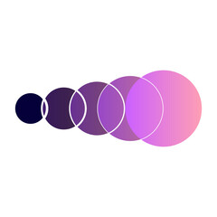 Abstract forms. Purple vector illustration isolated on white background.