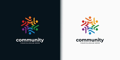 creative Colorful social group logo