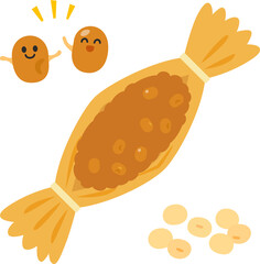 藁納豆と納豆のキャラクター