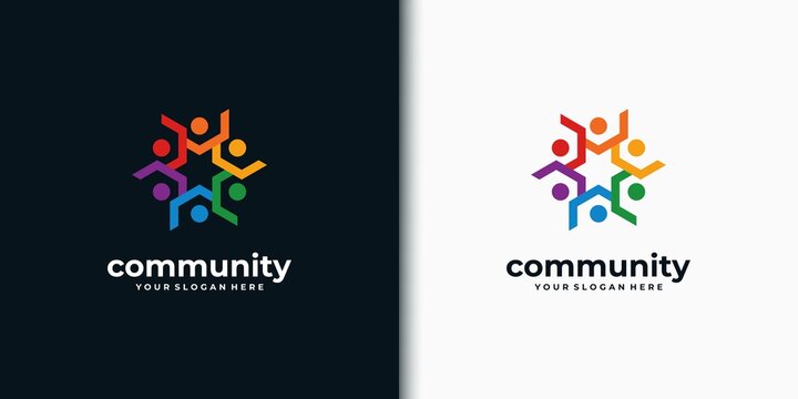 creative Colorful social group logo