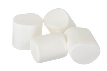 Marshmallow isolated on white background with clipping path and full depth of field