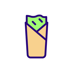 kebab icon vector illustration filled outline style. food icon set.