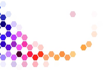 Light Gray vector pattern with colorful hexagons.