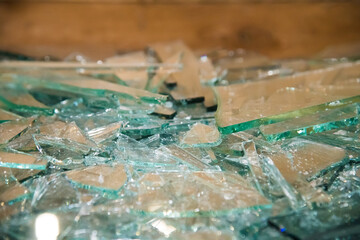 Glass in glass factory