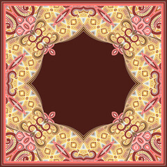 Vector abstract ornamental nature ethnic frame