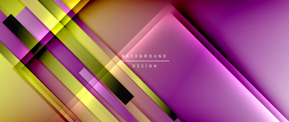 Dynamic lines on fluid color gradient. Trendy geometric abstract background for your text, logo or graphics