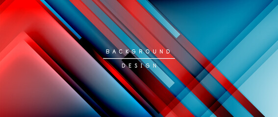 Dynamic lines on fluid color gradient. Trendy geometric abstract background for your text, logo or graphics