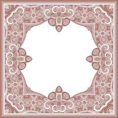Vector abstract ornamental vintage ethnic frame