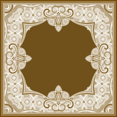 Vector abstract ornamental vintage ethnic frame