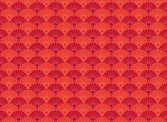 ドットの菊花青海波。日本の伝統文様