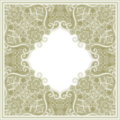 Vector abstract ornamental vintage ethnic frame