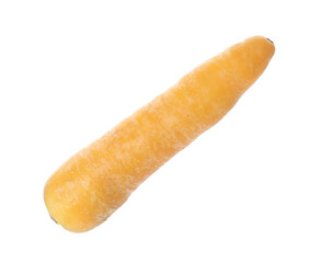 Fresh raw yellow carrot isolated on white