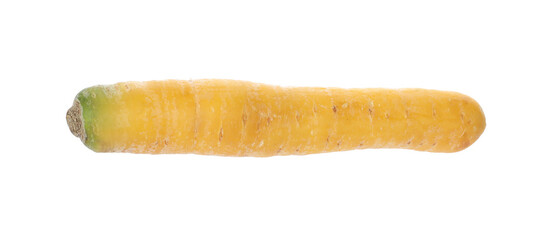 Fresh raw yellow carrot isolated on white