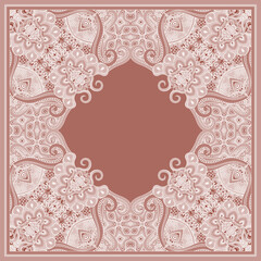 Vector abstract ornamental vintage ethnic frame