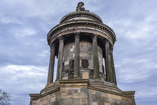 Monument Deticated To Robert Burns In Edinburgh City, Scotland, UK