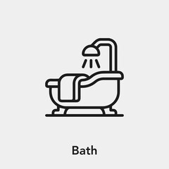 bath icon vector sign symbol