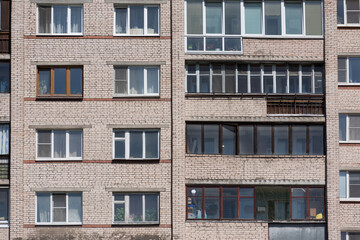 Typical facade of the panel building