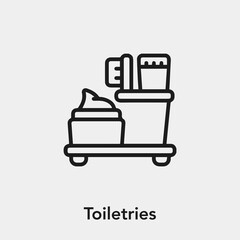 toiletries icon vector sign symbol