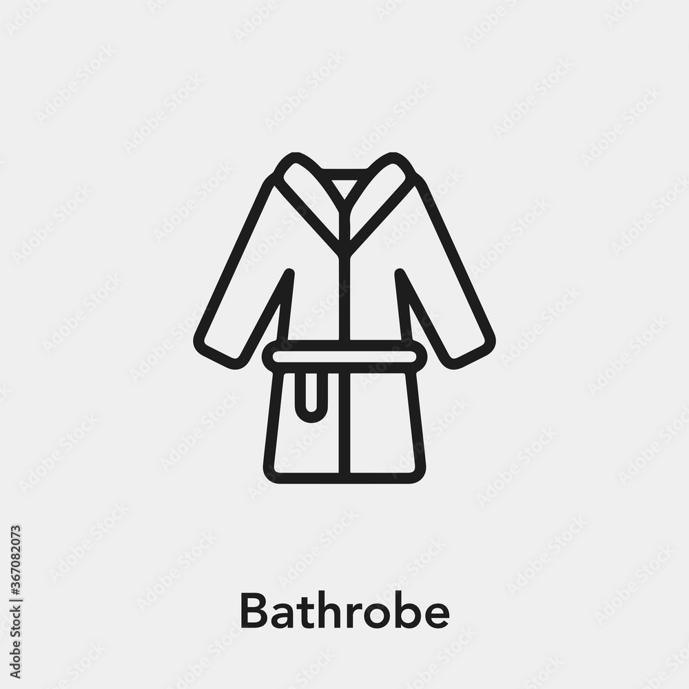 Poster bathrobe icon vector. linear style sign for mobile concept and web design. bathrobe symbol illustrat