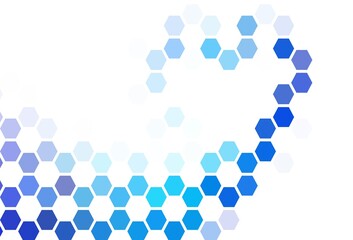 Light Green, Yellow vector pattern with colorful hexagons.