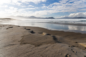 pristine untouched Australian beach in Marion Bay in Tasmania with no people