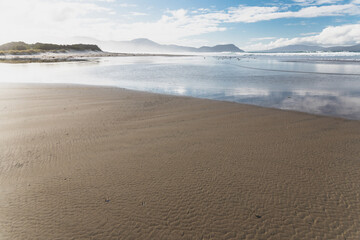 pristine untouched Australian beach in Marion Bay in Tasmania with no people