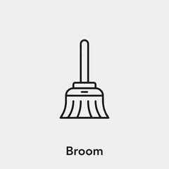 broom icon vector sign symbol
