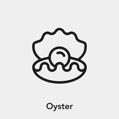 oyster icon vector. Linear style sign for mobile concept and web design. oyster symbol illustration. Pixel vector graphics - Vector. icon vector sign symbol