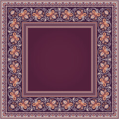 Vector decorative floral ethnic illustration