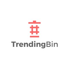 Hashtag Trending Bin Logo Design