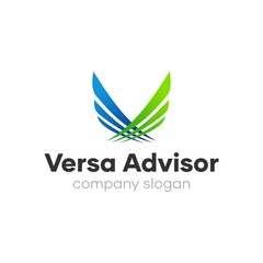 Victory Wing V Letter Logo Idea