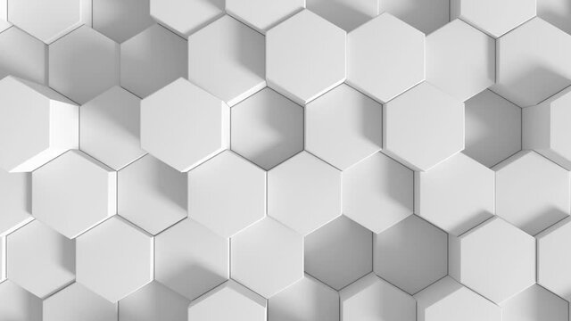 seamless pattern white hexagons wave loop background