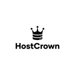 Hosting Server Crown Logo Design