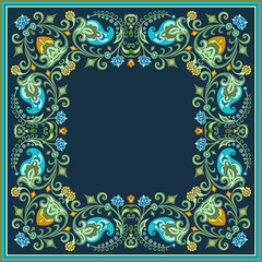 Vector decorative floral ethnic illustration