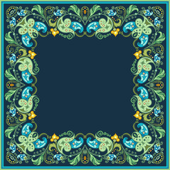 Vector decorative floral ethnic illustration