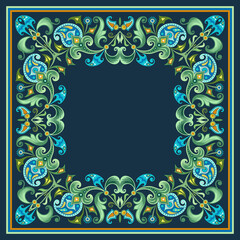 Vector decorative floral ethnic illustration