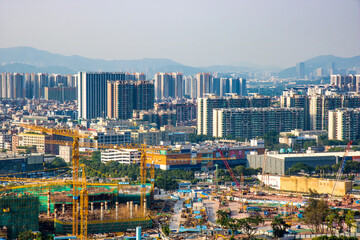 Fototapeta na wymiar Guangzhou Tianhe International Financial City under construction