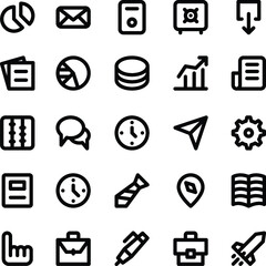 Banking and Finance Line Vector Icons 10