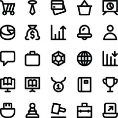 Banking and Finance Line Vector Icons 12