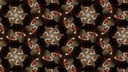Fototapeta premium Abstract Hex Kaleidoscopic Fractal Design For Background. Decorative Graphic Illustration with mandala Pattern. Multicolor Symmetrical Modern art for Decorative Phone Wallpaper. Bright Digital Art.