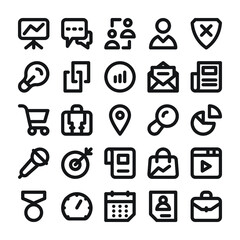 Seo and Digital Marketing Line Vector Icons 2