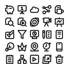 Seo and Digital Marketing Line Vector Icons 11