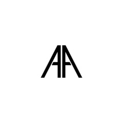 letter AA, A triangle shape Logo Template Vector Design white background