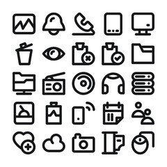 Science and Technology Line Vector Icons 14
